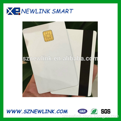 factory price of blank magnetic stripe cards with contact chip of SLE5542